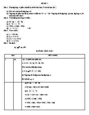 Toán 6 - Đề ôn tập chương 1